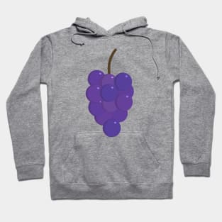 Bunches of purple grapes icon in flat design Hoodie